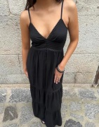 Nelly - Sort - Maxi Lace Insert Dress