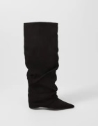 Nelly - Sort - Folded Shaft Boot