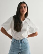 Pieces - Hvid - Pcfrona 2/4 Top Wvn Bc