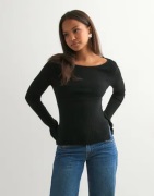 Vero Moda - Sort - Awsinka Ls Boatneck Knit Top