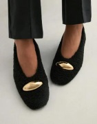 Nelly - Sort - Fluffy Decore Ballerina