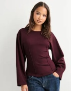 Only - Rød - Onltoc L/S Round Neck Swt