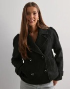 Nelly - Sort - Short Warm Trench Jacket
