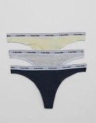 Calvin Klein Underwear - Mønstret - Thong 3PK