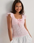 Nelly - Pink - Broderie Anglais Top