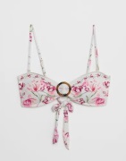 Malina - Pink - Viola Bamboo-ring Bandeau Biki