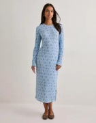 Pieces - - Pcflora Ls Midi Dress Jrs Noos Bc