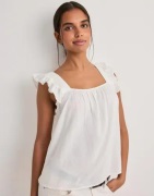 Pieces - Hvid - Pcpia Sl Top Wvn Noos