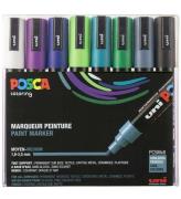 Posca Tuscher - PC-5M - 8 stk. - Kolde Farver