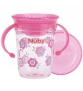 Nuby Drikkekop m. HÃ¥ndtag - 240ml - Pink m. Print