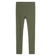 Hust and Claire Leggings - Lane - Rib - Uld - Dusty Green