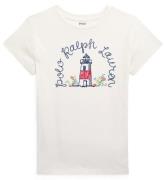 Polo Ralph Lauren T-shirt - Watch Hill - Hvid m. FyrtÃ¥rn