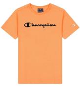 Champion T-shirt - Crewneck - Orange m. Logo