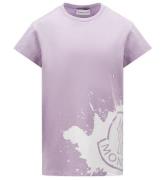 Moncler T-shirt - Lilla m. Hvid