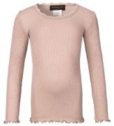 Rosemunde Bluse - Pudderrosa m. Blonder