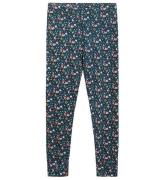 Hust and Claire Leggings - Ludo - Viskose/Bambus - Navy m. Bloms