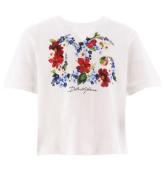 Dolce & Gabbana T-shirt - Renaissance - Hvid m. Blomster