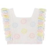 Stella McCartney Kids Top - Cropped - Hvid/Pastel m. Blomster