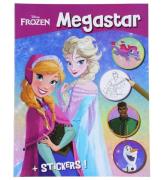 Megastar Malebog m. KlistermÃ¦rker - 128 sider - Frozen