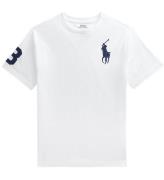 Polo Ralph Lauren T-shirt - Hvid m. Navy