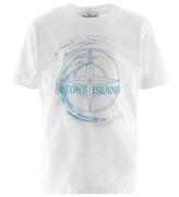 Stone Island T-shirt - Hvid m. GrÃ¸n