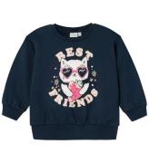 Name It Sweatshirt - NmfVisus - Dark Sapphire/Best Friends