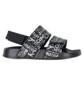 Calvin Klein Badesandaler - Velcro - Sort m. Hvid