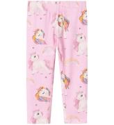 Name It Leggings - NmfHarli - Parfait Pink m. Enhjørninge