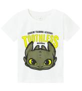 Name It T-shirt - NmmApron Dragons - Bright White m. Toothless