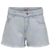 Kids Only Shorts - KogRobyn - Light Blue Denim m. Margueritter