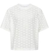 Grunt T-shirt - Elvas - Hvid m. Hulmønster
