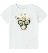 Name It T-shirt - NmmJean - Bright White m. Print