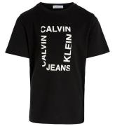 Calvin Klein T-shirt - Maxi Hero Flock Logo - Ck Black
