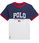 Polo Ralph Lauren T-shirt - Ringer - Hvid/Navy