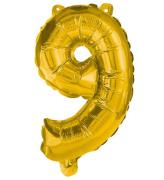 Decorata Party Foileballon - 85 cm - No 9 - Guld