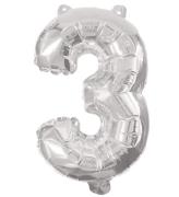 Decorata Party Foileballon - 85 cm - No 3 - SÃ¸lv