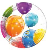 Decorata Party Paptallerkner - 8-pak - 19,5 cm - Sparkling Ballo