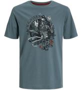 Jack & Jones T-Shirt - JjSkull - Goblin Blue/Big