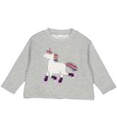 Freds World Sweatshirt - Hello Unicorn - Pale Greymarl