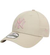 New Era Kasket - 9Forty - New York Yankees - Light Beige/Pink