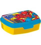 Spiderman Madkasse - Funny Sandwich Box - Gul/BlÃ¥