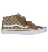 Vans Sko - SK8-Mid Reissue V Neutral - Checkerboard Brown/White