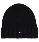 Tommy Hilfiger Hue - Strik - Small Flag Beanie - Black