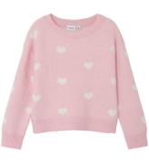 Name It Bluse - Strik - NmfOdessa Ls Knit - Roseate Spoonbill