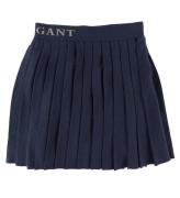 GANT Nederdel - Plisseret Strik - Evening Blue