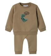 Name It Sweatshirt - NbmVonne - Weathered Teak/Dinosaur