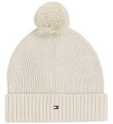 Tommy Hilfiger Hue - Strik - Essential Pom Pom - Newsprint