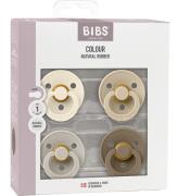 BIBS Colour Sutter - Str. 1 - 4-pak - Rund - Vanilla Mix