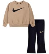 Nike Sweatsæt - Sweatshirt/Sweatpants - Brun/Sort