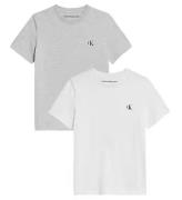 Calvin Klein T-shirts - 2-pak - White/Light Grey Heather